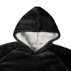 vidaXL Blanket Hoodie Black 95 x 85 cm Fleece and Flannel