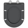 vidaXL Toilet Seat Anthracite 47 x 36 x 3.4 cm Duroplast