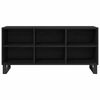 vidaXL TV Cabinet 103.5 x 30 x 50 cm Black Oak Engineered Wood