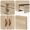 vidaXL Storage Bed Frame with Drawer Sonoma Oak 75 cm Engineered Wood