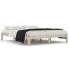 vidaXL Bed Frame | Natural Pine | Solid Pine Wood (untreated) | Double | Durable