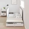 vidaXL Storage Bed Frame with Drawer White 90 cm Engineered Wood