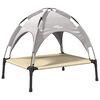 vidaXL Dog Bed 63 x 49.5 x 60 cm Steel Silver Grey