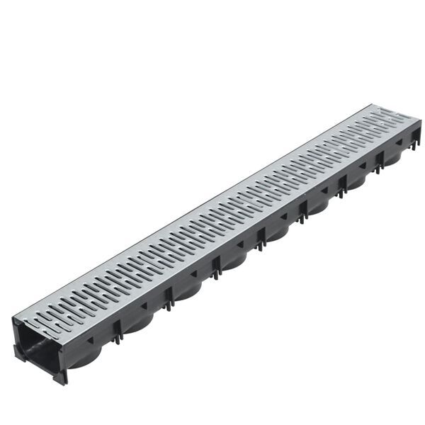 vidaXL Drainage Channels 3 pcs Galvanised Steel 3 m