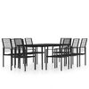vidaXL 9 Piece Garden Dining Set Black