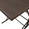 vidaXL 7 Piece Garden Dining Set with Cushions Brown Poly Rattan