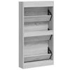 vidaXL Shoe Cabinet Grey Sonoma 59x17x108 cm Engineered Wood