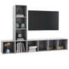 vidaXL 3 Piece TV Cabinet Set Concrete Grey Engineered Wood