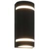 vidaXL Outdoor Wall Lights 2 pcs 35 W Black Half-round