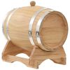 vidaXL Wine Barrel with Tap Solid Pinewood 6 L