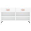 vidaXL Shoe Bench White 102x35x55 cm Engineered Wood