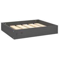 vidaXL Dog Bed Grey 51.5x44x9 cm Solid Wood Pine