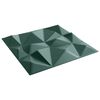 vidaXL Wall Panels 12 pcs Green 50x50 cm XPS 3 m² Diamond