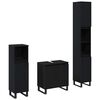 vidaXL Bathroom Furniture Set 3 pcs Black Oak