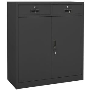 vidaXL Office Cabinet | Anthracite | Steel | Medium | Locks | Office Cabinet