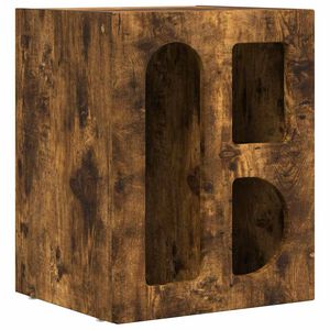 vidaXL Bedside Table ELST Smoked Oak 40 x 35 x 50 cm Engineered Wood