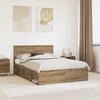 vidaXL Bed Frame Artisian Oak 140 x 190 cm Engineered wood