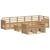 vidaXL Outdoor Sofa Set 9 pcs White Solid Acacia Wood