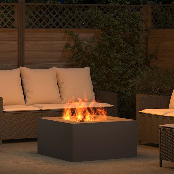 vidaXL Fire Pit Black 80 x 80 x 40 cm Cold-rolled steel