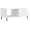 vidaXL Coffee Table High Gloss White 90 x 50 x 40 cm Engineered Wood
