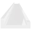 vidaXL Wall Shelves 2 pcs High Gloss White 115x9x3 cm