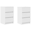 vidaXL Bedside Cabinets with 3 Drawers 2 pcs White 39x35x65 cm