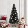 vidaXL Christmas Tree with 300 LEDs with Stand Black 210 cm PVC