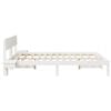 vidaXL Bed Frame with Headboard White 160 x 200 cm Solid Pine Wood