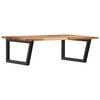 vidaXL Basin Shelf Wall Mounted Steel and Solid Wood Acacia