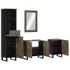vidaXL 4 Piece Bathroom Furniture Set Black Solid Wood Mango