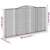 vidaXL Arched Gabion Baskets 10 pcs 400x30x220/240 cm Galvanised Iron