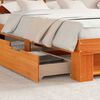 vidaXL Bed Frame with Headboard Wax Brown 150 x 200 cm Solid Pine Wood