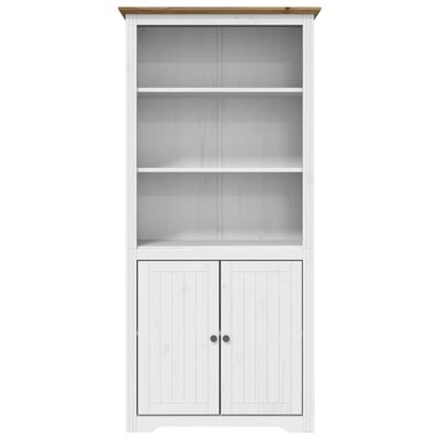vidaXL Bookcase BODO White and Brown 80x40x172 cm Solid Wood Pine