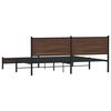 vidaXL Metal Bed Frame without Mattress Brown Oak 193x203 cm