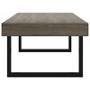 vidaXL Coffee Table Grey and Black 120x60x40 cm MDF and Iron
