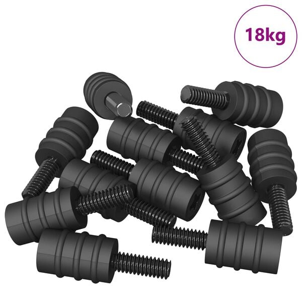 vidaXL Standoff Screw 4865 pcs Black M4 Rubber and Steel