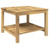 vidaXL Coffee Table Whitewash 60.5 x 60 x 45 cm Solid Acacia Wood