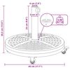 vidaXL Parasol Base Art Deco Black Ø 45 x 39.5 cm Iron