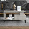 vidaXL Coffee Table Concrete Grey 90x49x45 cm Engineered Wood