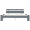 vidaXL Bed Frame without Mattress Grey Solid Pine Wood 180x200 cm Super King