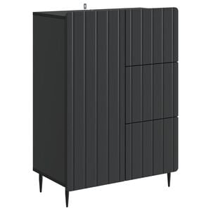 vidaXL Sideboard with Drawer Black 66 x 34.5 x 91.5 cm Engineered Wood