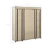 vidaXL Wardrobe with Compartments and Rods Cream 150x45x176 cm Fabric