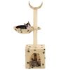 vidaXL Cat Tree with Sisal Scratching Posts 105 cm Paw Prints Beige