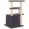 vidaXL Cat Tree with Sisal Scratching Posts Dark Grey 83.5 cm