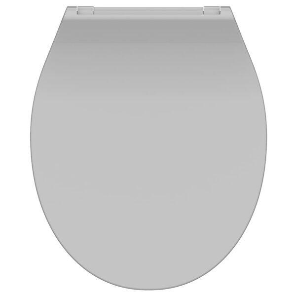 SCH&Uuml;TTE Duroplast Toilet Seat with Soft-Close SLIM GREY Grey