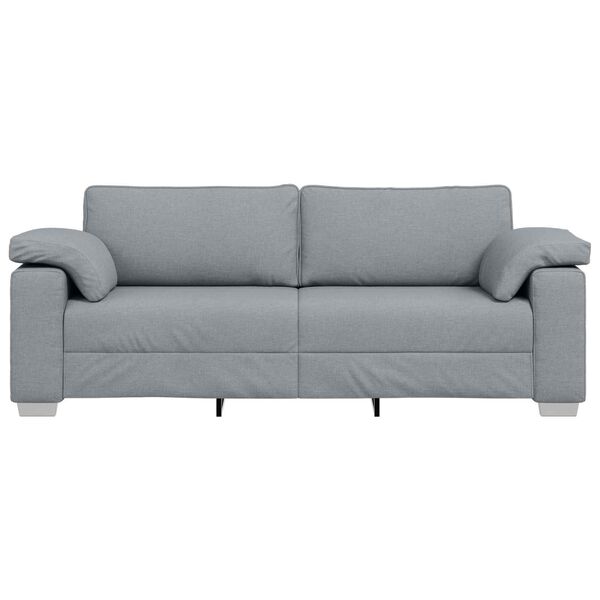 vidaXL Sofa Light Grey 219 x 77 x 82 cm Fabric