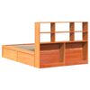 vidaXL Bed Frame without Mattress Wax Brown 160x200 cm Solid Wood Pine