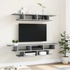 vidaXL TV Wall Units Concrete Grey Engineered Wood