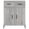 vidaXL Sideboard Grey Sonoma 69.5x34x90 cm Engineered Wood