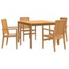 vidaXL 5 Piece Garden Dining Set Solid Wood Teak